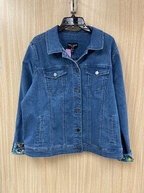 Susan graver blue denim jacket size L